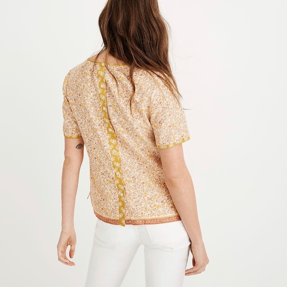 Madewell Button Back Pocket Top in Jaipur Floral - Picture 2 of 9